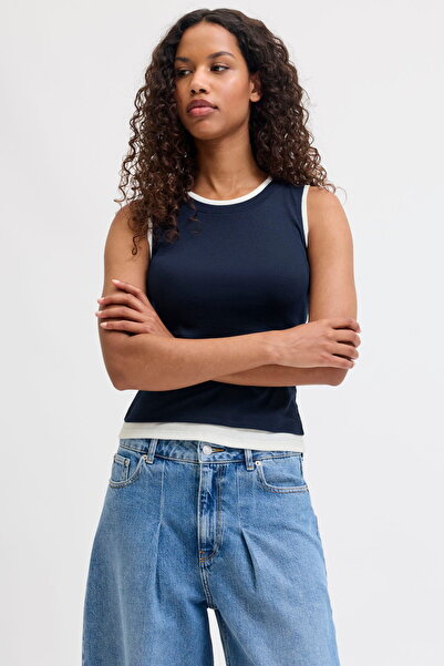 Jack & Jones Γυναικείο Αμάνικο Τοπ με Λαιμόκοψη Ο - Χένα