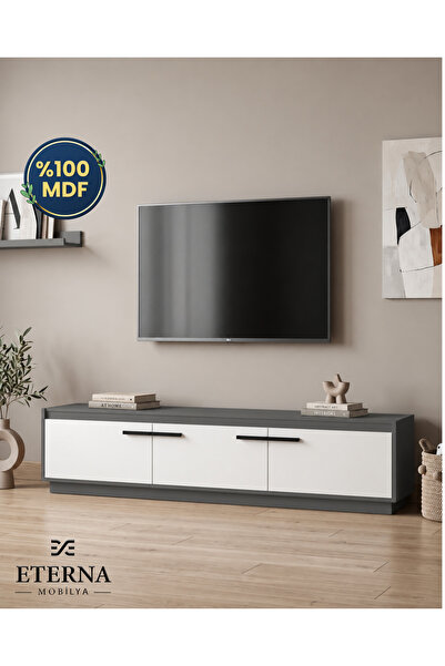 Eterna Mobilya 180 CM, 3 Kapaklı TV Ünitesi | %100 MDF | ETRTV00100