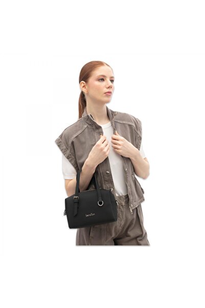 Benetton Bnt_1830 16X22X10 El Siyah Kadın Çanta