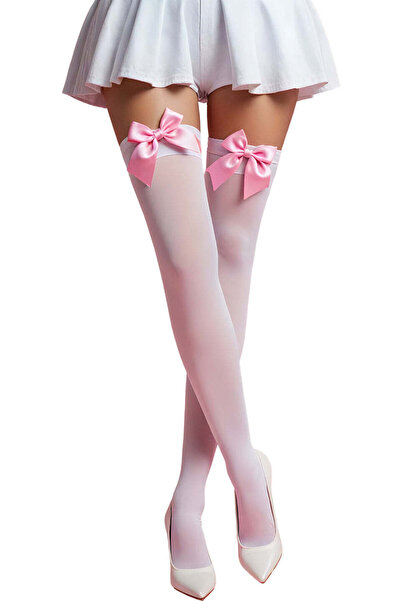 Madame Mercy Thin Socks with Ribbon Details