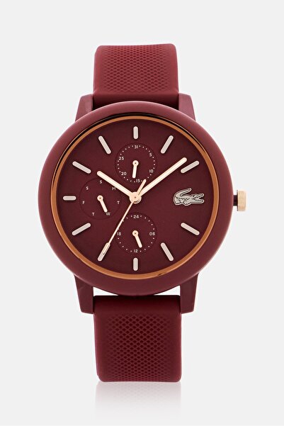 Lacoste Women 2001328 Silicone Watch 38 mm, Burgundy