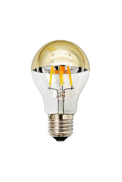 OEM Λάμπα LED A60 E27 Χρυσός Καθρέφτης 7 Βατ Θερμό Λευκό
