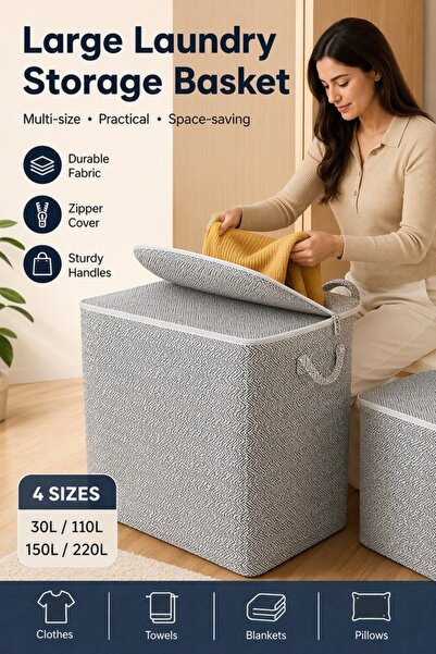 Generic 1 Non Woven Foldable Storage Bag Double Zipper Clothes Bedding Organi...