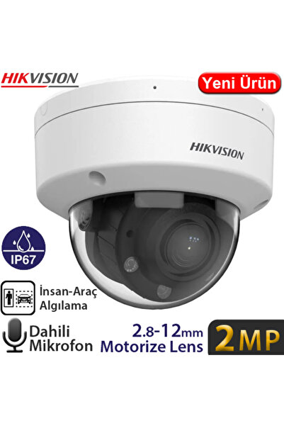 Hikvision (DS-2CD1723G2-LIZSU) 2MP 2.8-12MM MOT. SMART HYBRID IP67 IK08 512GB IP DOME KAMERA-30MT.