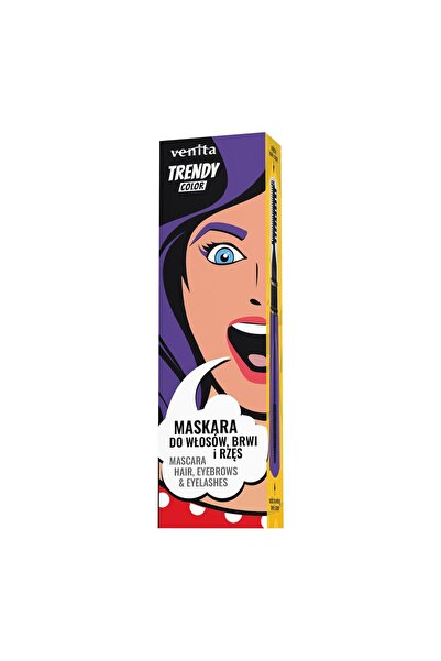 VENİTA Mascara Colorată 3în1, pentru par, gene si sprancene, Violet Fantasy, ...