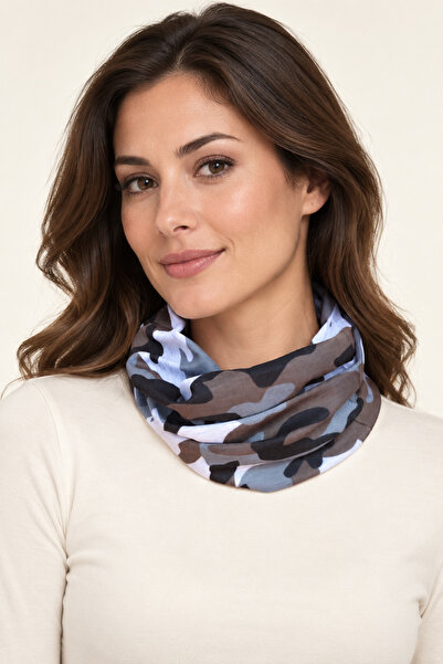 Sacce Scarves&Accessories Unisex Kamuflaj Desenli Çok Amaçlı Buff Boyunluk Esnek Dikişsiz Bandana Bere