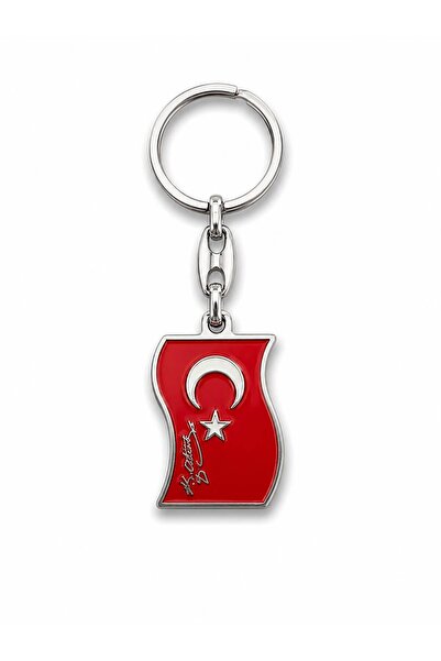CREWTURK سلسلة مفاتيح معدنية Flag + تركيا