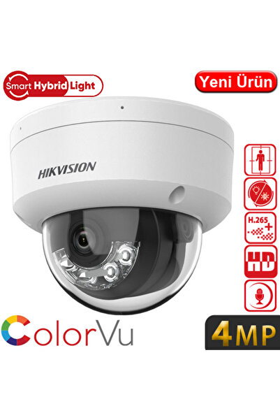 Hikvision (DS-2CD1141G2-LIUF) 4MP 2.8MM SMART HYBRIT LIGTH SESLİ POE IR DOME KAMERA 20MT