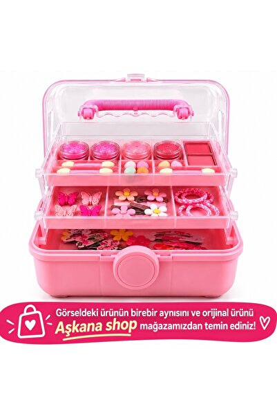 Aşkana Children's Makeup & Jewelry & Buckle Organizer Automatic Opening Multi...