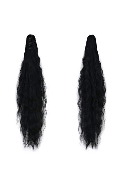 online kapsulavm avm alışveriş Buckle-Strapped Layered Cut Daal Ponytail / Black