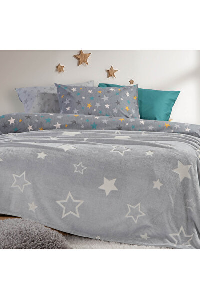 Nef Nef Homeware Nef Nef Κουβέρτα Φλις Μωρού Starlight Γκρι 110x150