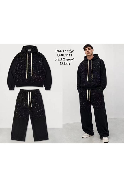 Urban Collection Ανδρική φόρμα oversize με στρας Urbancollection