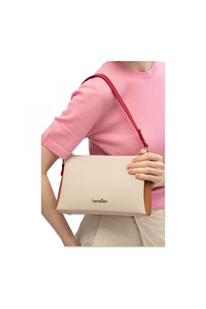 Benetton Bnt_1847 17X25X9 Çapraz Bej Kadın Çanta