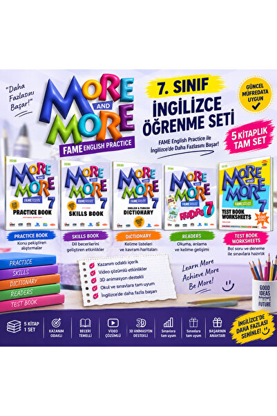 Kurmay Yayınları More And More 7. Sınıf İngilizce Öğrenme Seti – 5 Kitap Tam ...