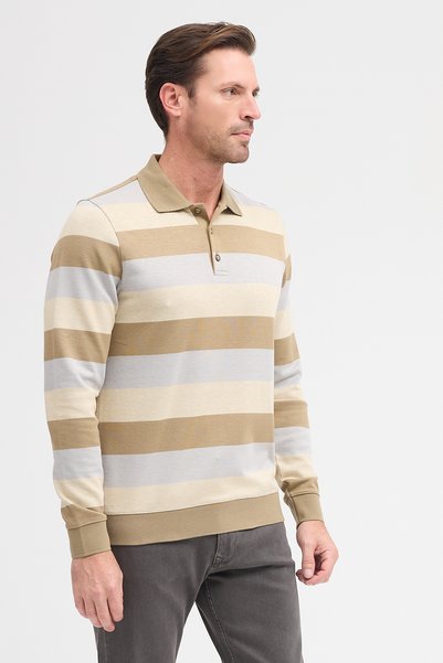 ENQUE Men's Polo Neck Long Sleeve Sweatshirt