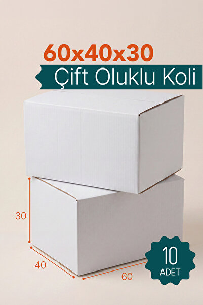kartonya 10 Adet 60x40x30 cm Büyük Boy Taşınma Kolisi – BC Dalga Çift Oluklu ...