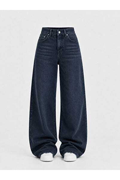 J&KSTORES Baggy Salaş Pocket Bol Paça Retro Görünümlü Jean Pantolon