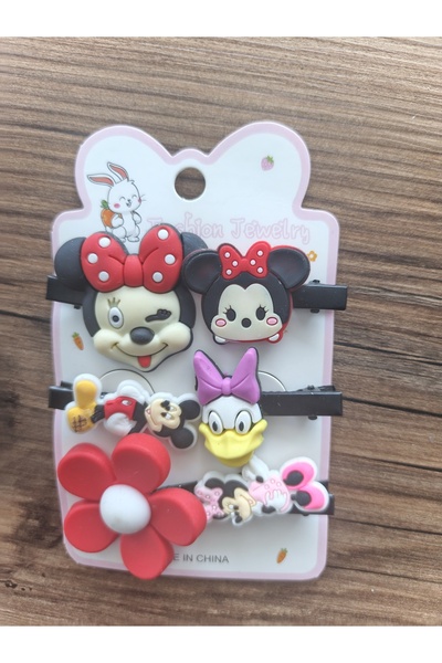 Mickey Mouse Sevimli Figürlü Toka Seti