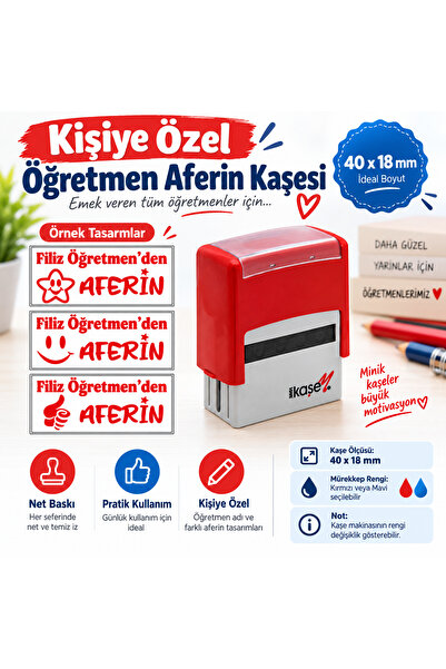Genel Markalar Kırmızı veya Mavi Aferin Otomatik Öğretmen Kaşesi(3 Farklı Model)