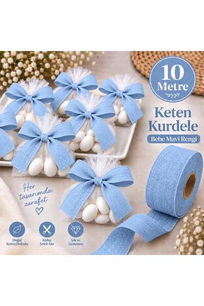 Esteks Dantel ve Tekstil Aksesuarları Lanena Nopeli traka 2,5 cm 10 metara, p...