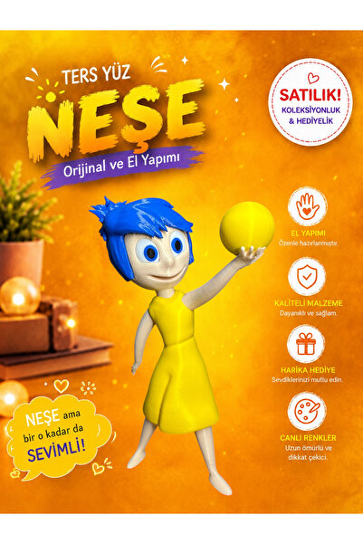 nevoPrint Ters Yüz Neşe Figürü – El Yapımı Figürü