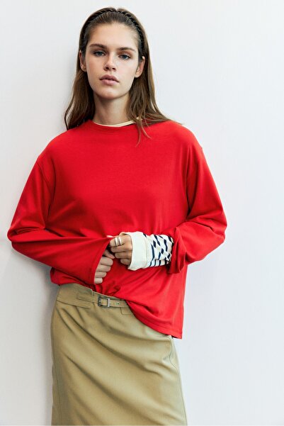 Pull & Bear Oversize uzun kollu tişört