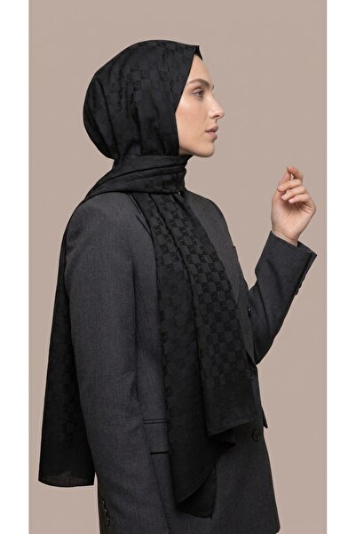 LuvenSara Jacquard Square Monogram Shawl
