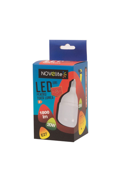 NOVELITE Bec LED 20W E27 T80 1800Lm 6400K