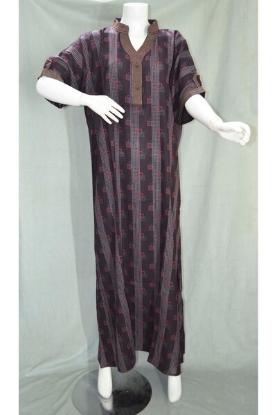 Zainah Traditional Women's Half Sleeve Viscose Blend Printed Maxi Dress with ...