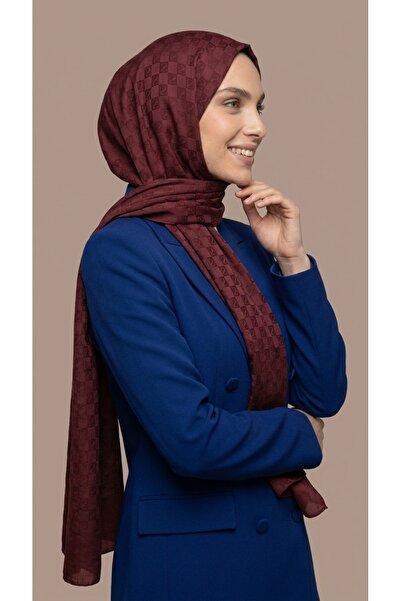 ls luvensara شال جاكار مربع الشكل مزين بحروف مونوغرام