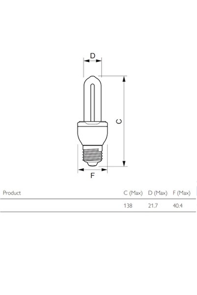 Philips Bec Economic Economic Stick 11W E27 630Lm 6500K