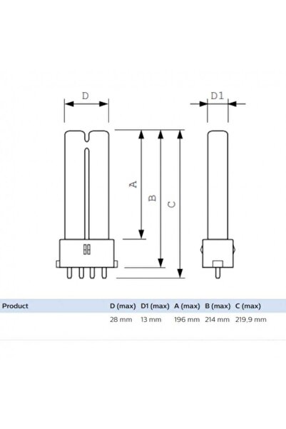 Osram Bec Compact Fluorescent Dulux S/E 11W/840/4P (PL-S 11W) 11W 900Lm 2G7 4...