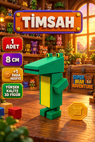 YAGLİZ Super Bear Adventure Timsah Oyuncak