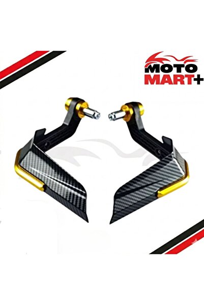 motomart+ Yamaha Nmax 125 Rüzgarlıklı Manet Koruma Karbon Desenli Sarı Mkt1395