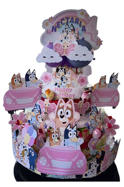 Dulciurim by Loredana Ciulei Bluey Roz Felie de tort din carton premium perso...