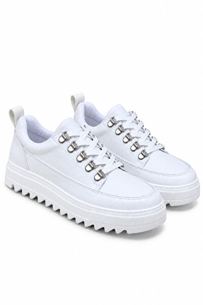 Lucy Shoes Yg-14 Dušan Lace-Up Leather Men's Casual Sneaker Shoes Cbt White