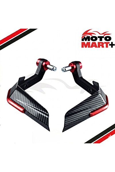 motomart+ Cfmoto 250Sr Rüzgarlıklı Manet Koruma Karbon Desenli Kırmızı Mkt1443