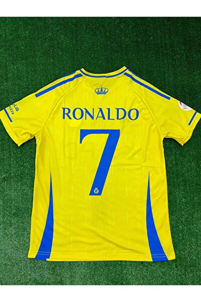 Al Nassr Sarı Renk İç Saha Kısa Kol Ronaldo Forma / Cristiano Ronaldo Forma