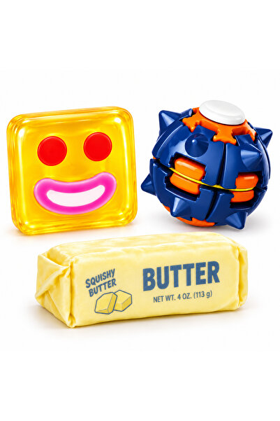 Generic Brand Комплект от 3 антистрес сензорни играчки за деца (3+ години) – ...