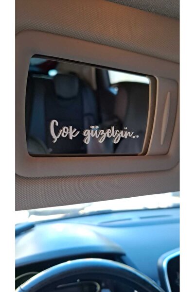 Smart Garage Çok Güzelsin Sticker Ayna Cam Laptop Üzeri Yapışkanlı 8 cm x 2cm