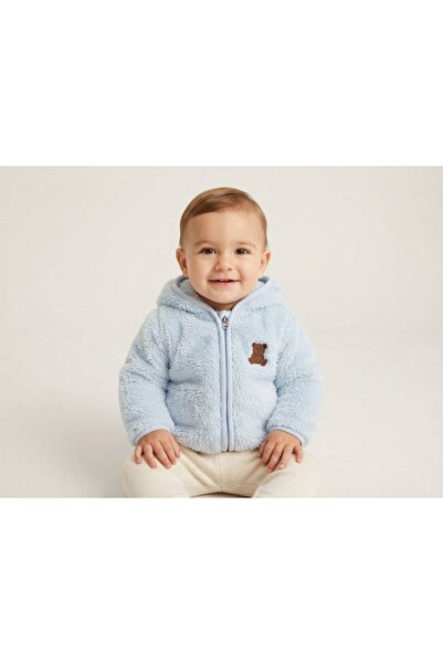 Melay Kids Store Peluş bebek ceketi 6-24 ay fermuarlı