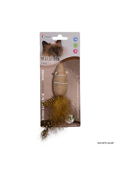Eastland Spt-Gld Stringed Feather Rattle Mouse (203916) Toy