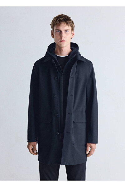 MANGO Man Thermolite® cepli su geçirmez parka