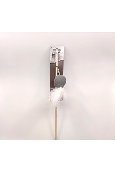 Eastland Spt-Gld Catnip Fishing Rod with Feather Plush Rattle (204427) 46 cm