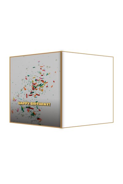 OEM Felicitare Aniversare Cupcake Festiv cu Decor Colorat, 13.3x19.4cm Pliata