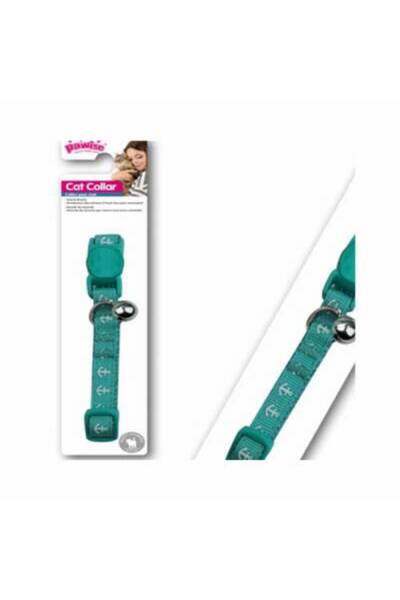 BŞK VİRGO Anchor Patterned Cat Collar Green