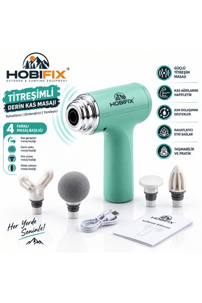 Hobifix Gomeey Elektronik Masaj Tabancası, USB Şarjlı, Taşınabilir Kas Masaj ...