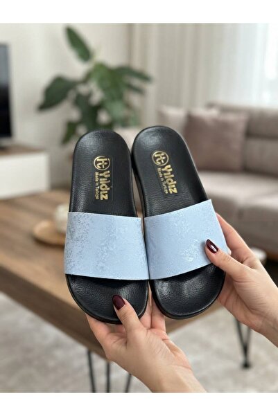 h.t. yıldız ayakkabı & terlik parlak yılan deseni dikkat çekici ve şık bir görünüm sunar Unisex Ortopedik Tabanlı Yumuşak Hafif Günlük Kadın Dışarı Terlik Deniz Plaj Çeyiz Misafir ev Terlik