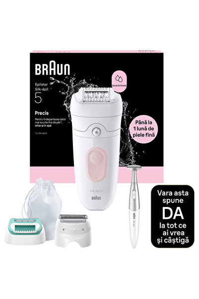Braun Αποτριχωτική συσκευή Silk-épil 5 5-251 Υγρής και Ξηρής Χρήσης, MicroGri...