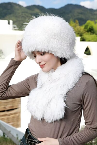 Vemod Fur Detailed Scarf Hat Set